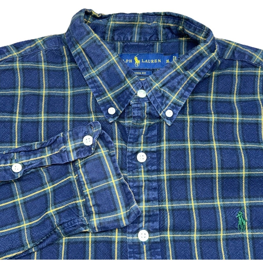 Ralph Lauren Custom Fit‎ Mens XL Button Up plaid